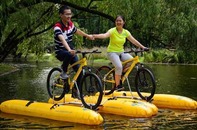 水上浪骑首秀共青森林公园 户外健身休闲新时尚的兴起